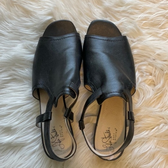 LifeStride MONA Women Minimalist Casual Open Toe Black Sandals Size 10 Workwear - Picture 2 of 12